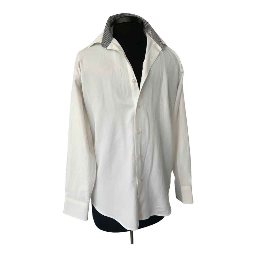 **SOLD** Vitarelli Button Up Shirt Adult 32/33 White Slim Fit long sleeve